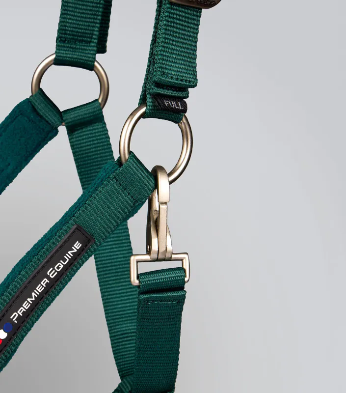 PE Fleece Padded Head Collar with Lead Rope Green